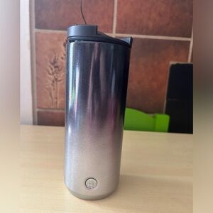 12 oz Starbucks metal tumbler - black to silver gradient